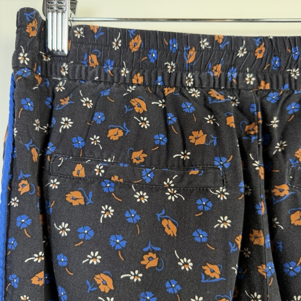 Madewell Track Crop Trousers Prairie Floral Posies Black Multicolor Size Small - Picture 8 of 13